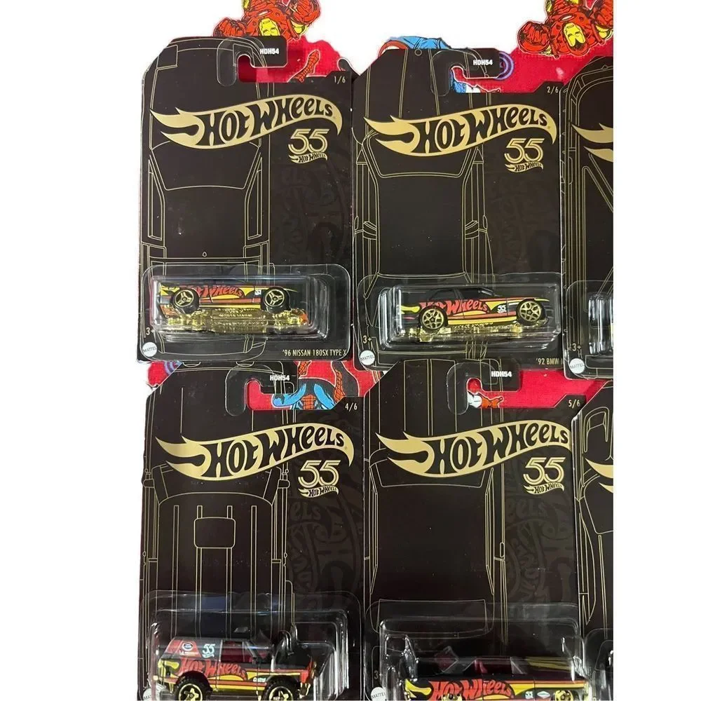 Hot Wheels 55th Anniv. Pearl &‎ Chrome 2023 Series 6 Car Set